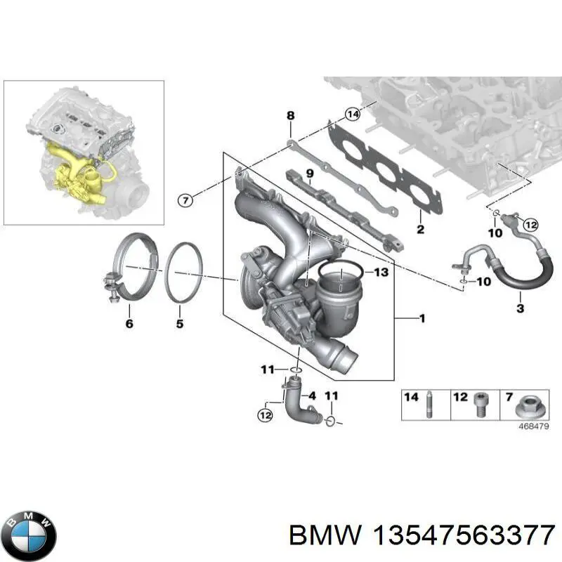 Uszczelka przepustnicy 13547563377 BMW