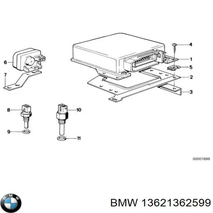 Do koszyka 13621362599 BMW Czujnik temperatury płynu chłodzącego