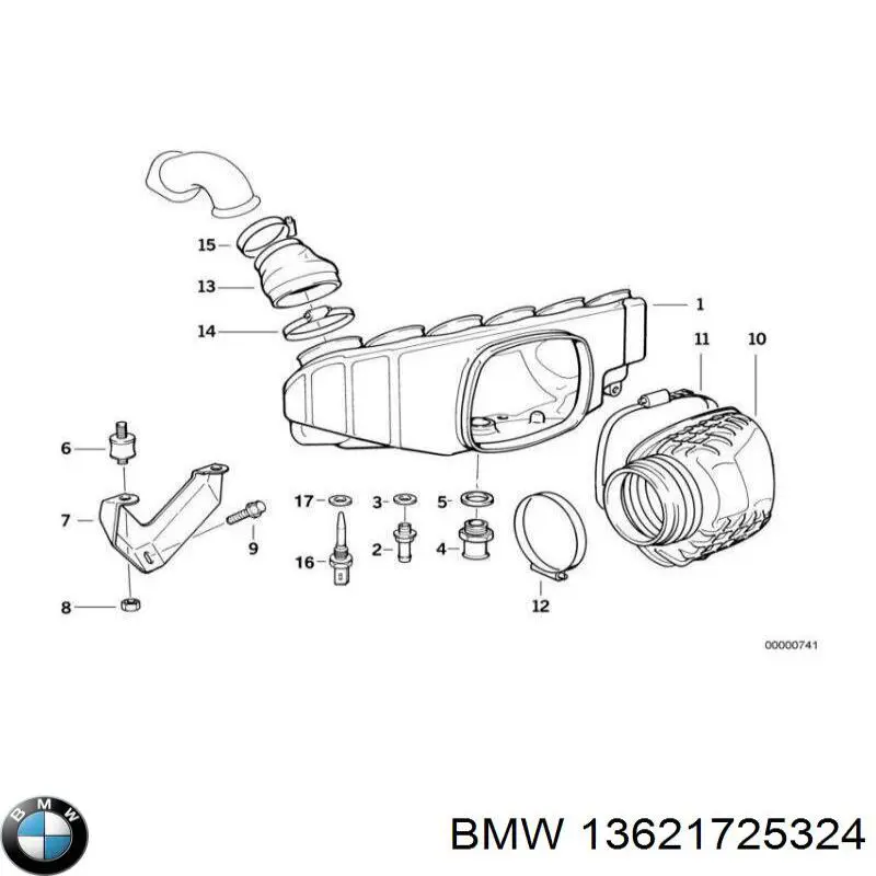 13621725324 BMW Czujnik temperatury powietrza wlotowego