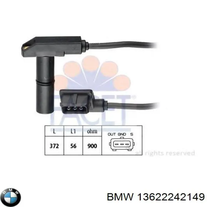 Do koszyka 13622242149 BMW Czujnik położenia wału korbowego