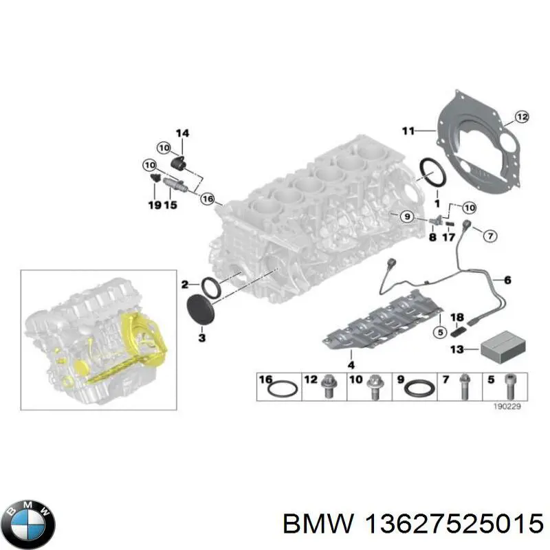 13627525015 BMW Czujnik położenia wału korbowego