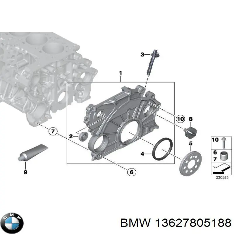 13627805188 BMW Czujnik położenia wału korbowego