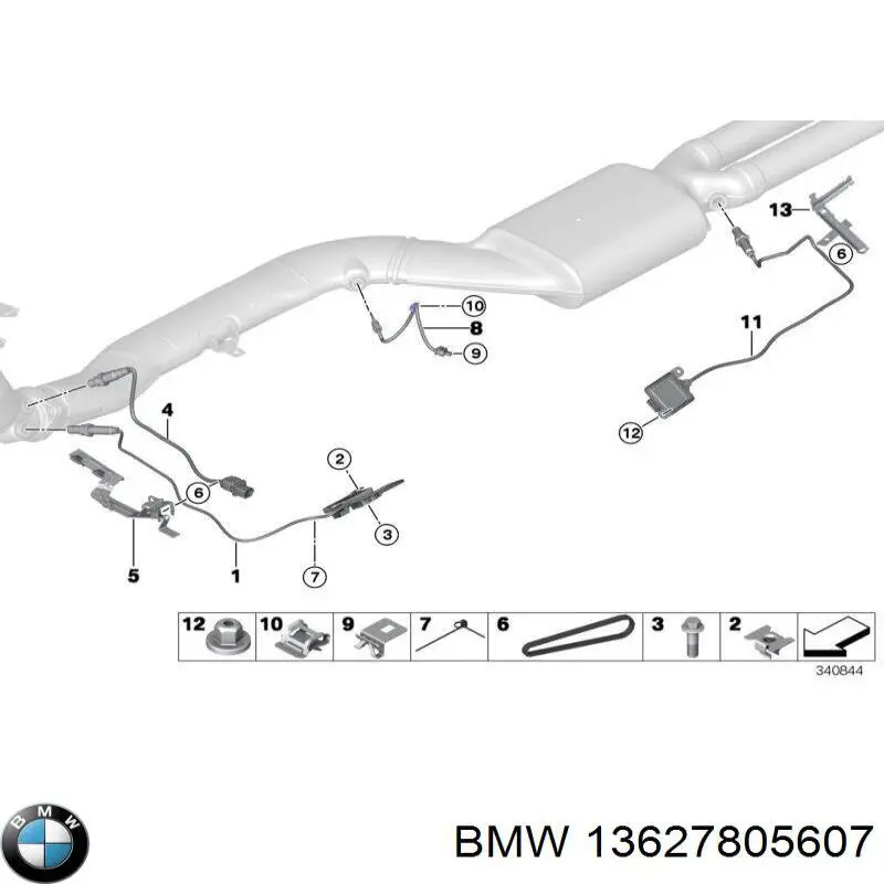 Do koszyka 13627805607 BMW Czujnik temperatury spalin, przed katalizatorem