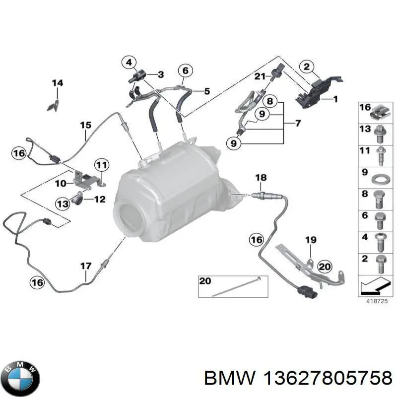 13627805758 BMW Czujnik ciśnienia w kolektorze ssącym, MAP