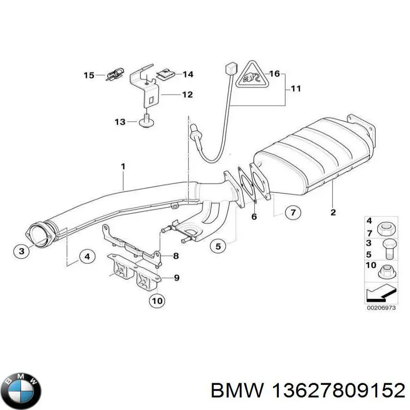 Czujnik temperatury spalin, przed katalizatorem BMW 13627809152 cena, od 73,60 USD