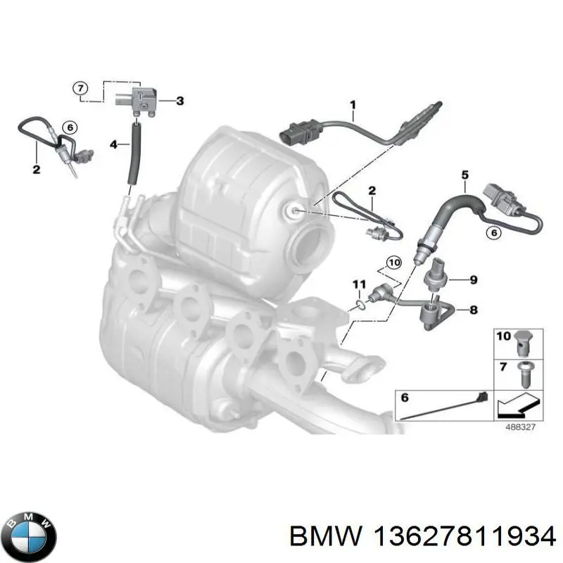 13627811934 BMW Pierścień kolektora wydechowego
