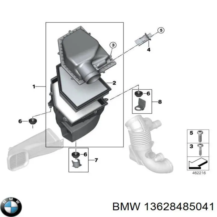 13628485041 BMW Czujnik temperatury powietrza wlotowego