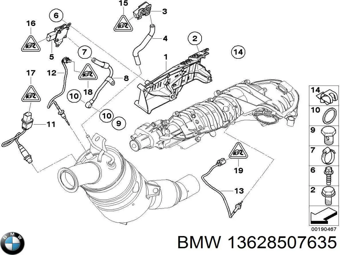13628507635 BMW Czujnik ciśnienia spalin