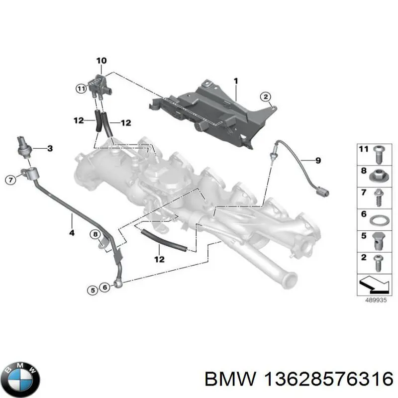 Czujnik temperatury spalin po filtrze cząstek stałych BMW 13628576316 cena, od 83,43 USD