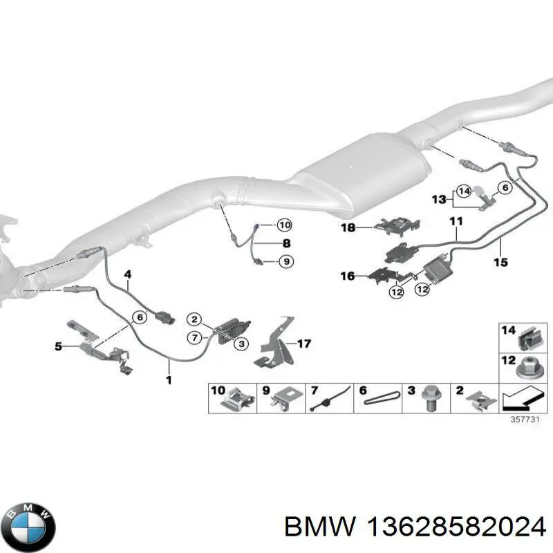 Czujnik ciśnienia spalin BMW 13628582024 cena, od 238,36 USD