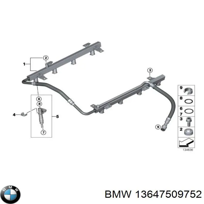 13647509752 BMW Pierścień uszczelniający wtryskiwacza
