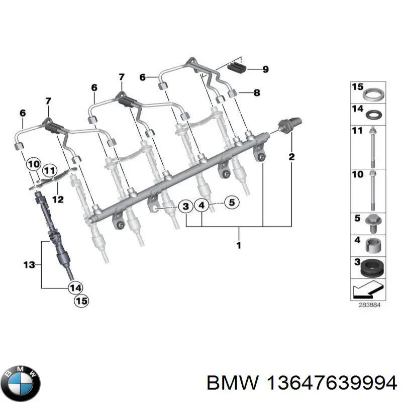 Wtryskiwacz paliwa BMW 13647639994 cena, od 131,10 USD