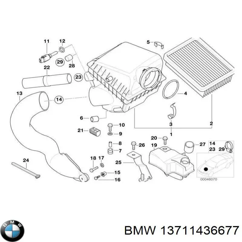 Obudowa filtra paliwa do BMW 5  E39