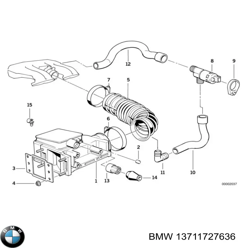 Króciec powietrza, przepływomierz BMW 13711727636 cena, od 34,90 USD