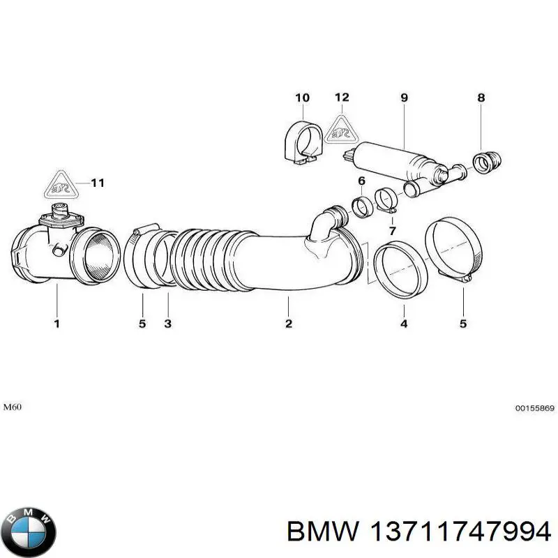 Króciec powietrza, przepływomierz BMW 13711747994 cena, od 113,82 USD