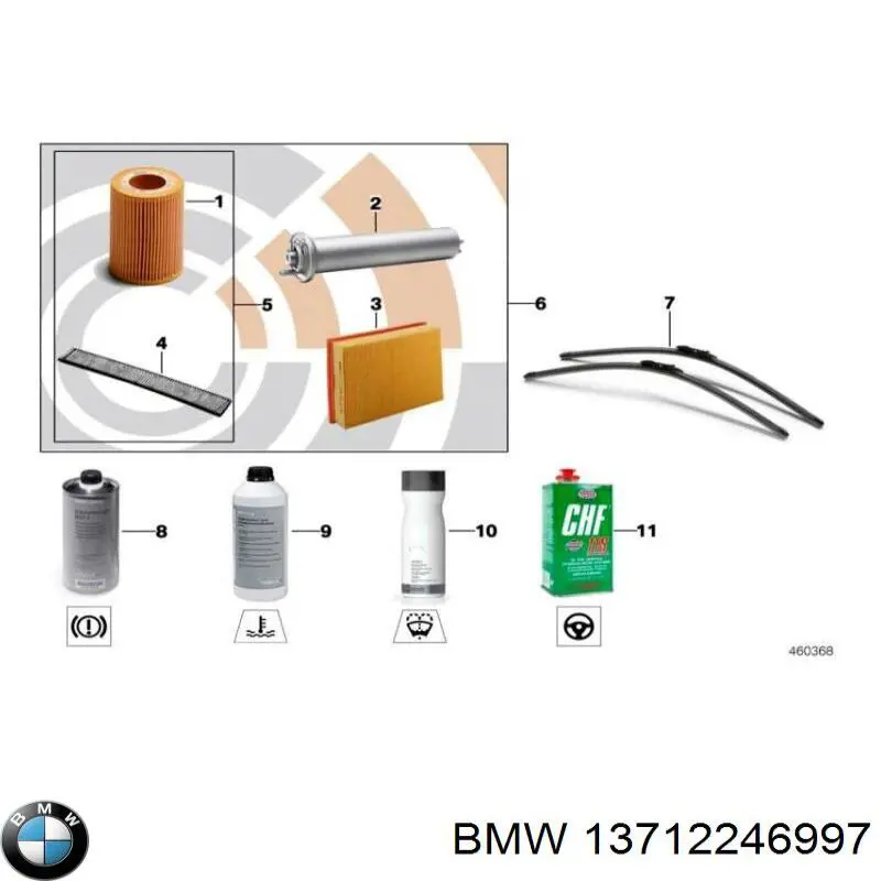 Do koszyka 13712246997 BMW Filtr powietrza