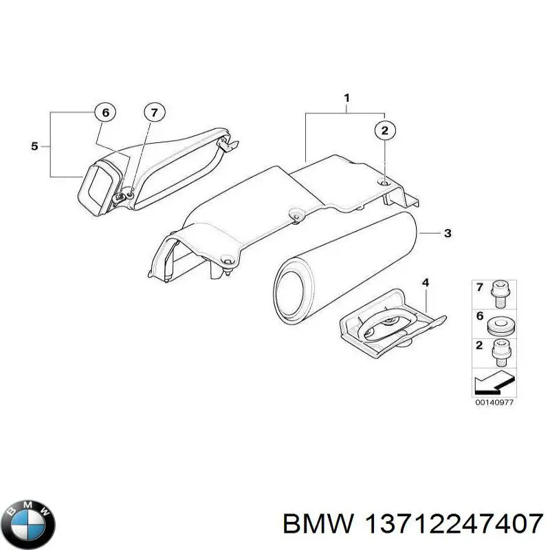 13712247407 BMW Wlot powietrza do filtra powietrza