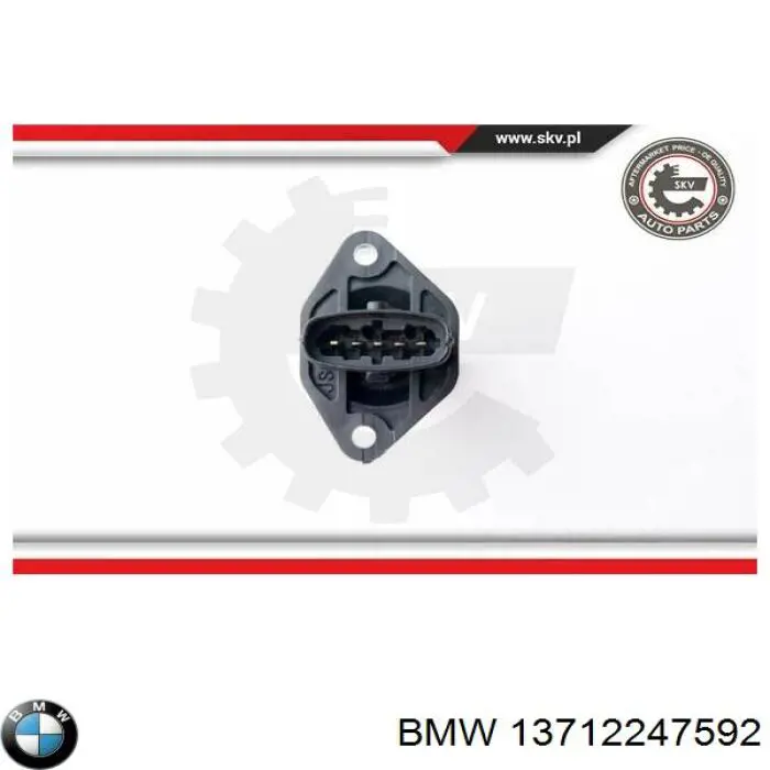 Czujnik przepływu powietrza, przepływomierz powietrza M.A.F. 13712247592 BMW