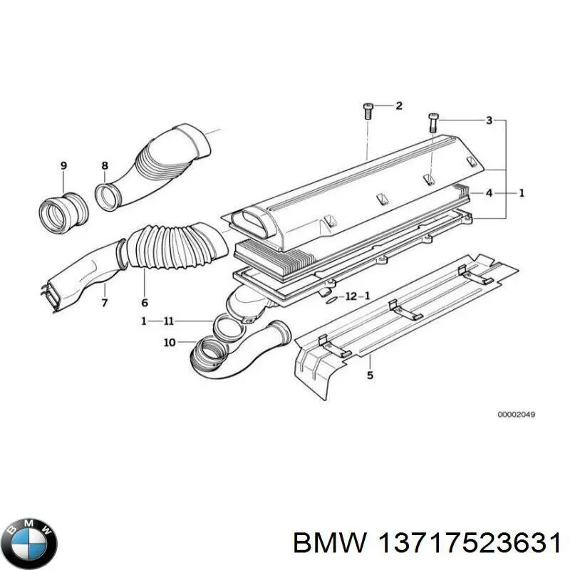 Do koszyka Króciec powietrza, przepływomierz BMW 1  E81