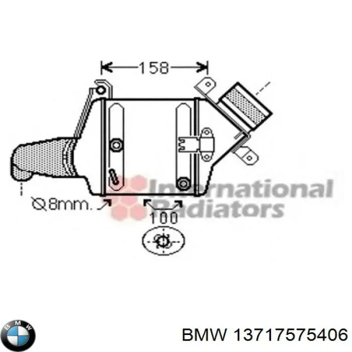 Do koszyka 13717575406 BMW Chłodnica intercoolera