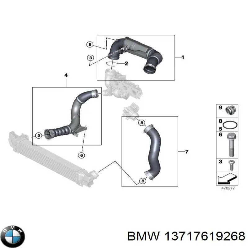 Króciec powietrza, przepływomierz BMW 13717619268 cena, od 45,97 USD