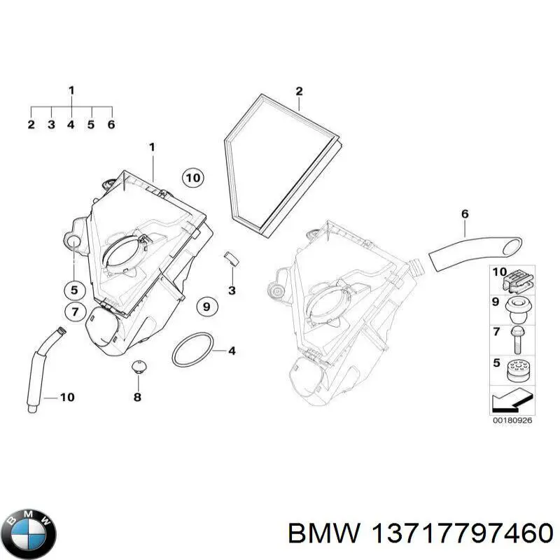 Obudowa filtra powietrza do BMW 1 (E81, E87)