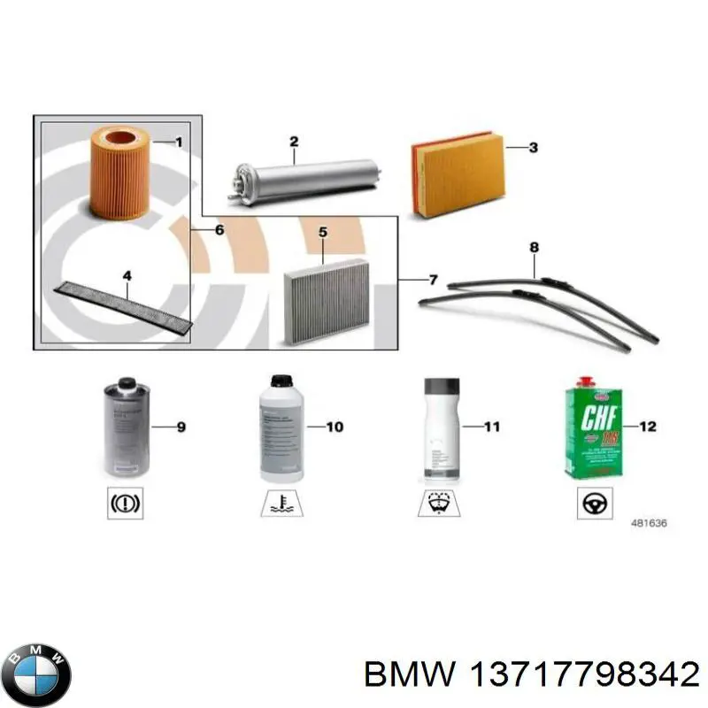 Filtr powietrza 13717798342 BMW