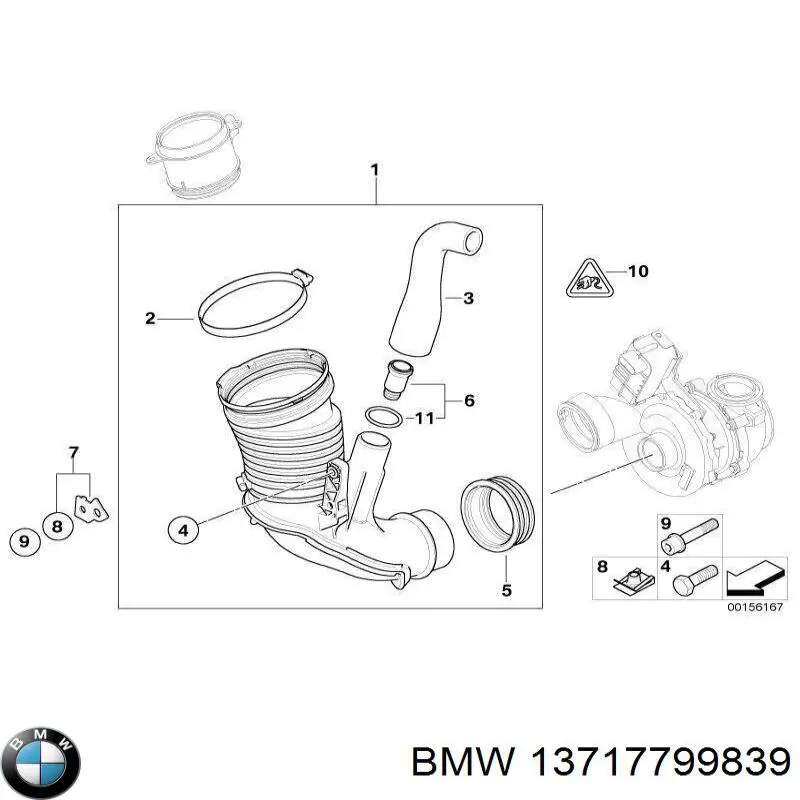 13717799839 BMW Uszczelka przepływomierza do filtra powietrza
