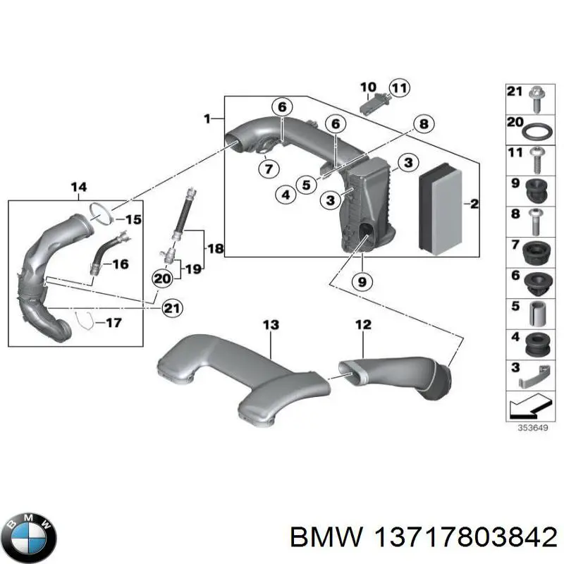 Do koszyka DRM01704 Dr.motor Króciec wentylacji kadłuba (separatora oleju)