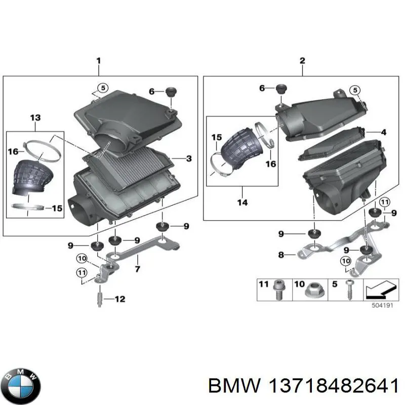 13718482641 BMW Filtr powietrza
