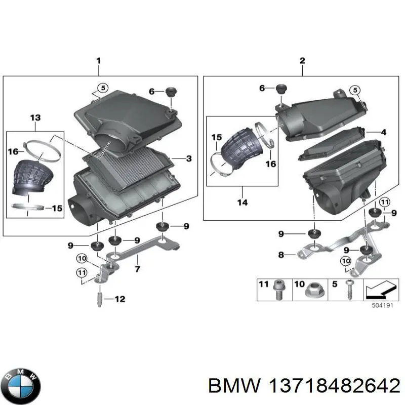 13718482642 BMW Filtr powietrza