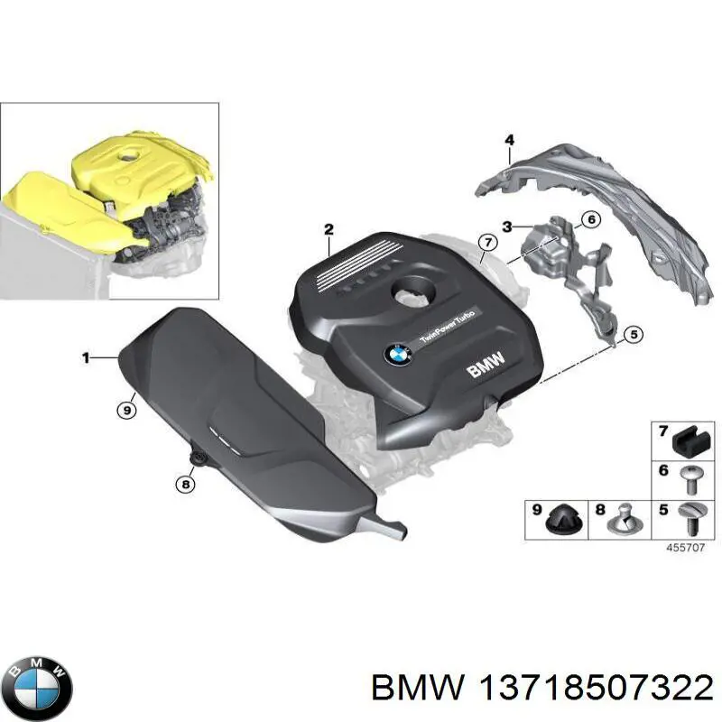 Wspornik zderzaka przedniego BMW 13718507322 cena, od 4,94 USD
