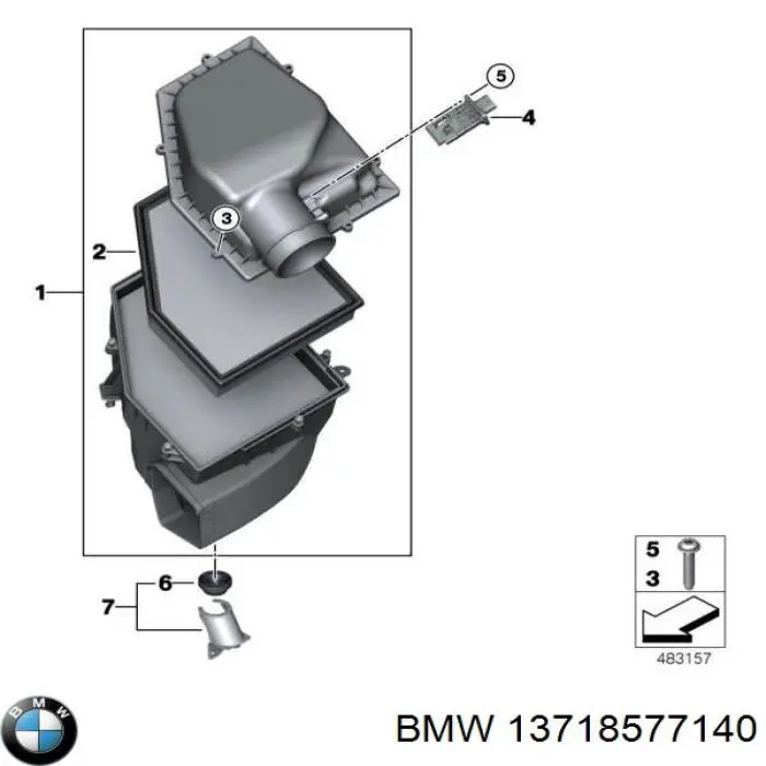 13718577140 BMW Obudowa filtra powietrza