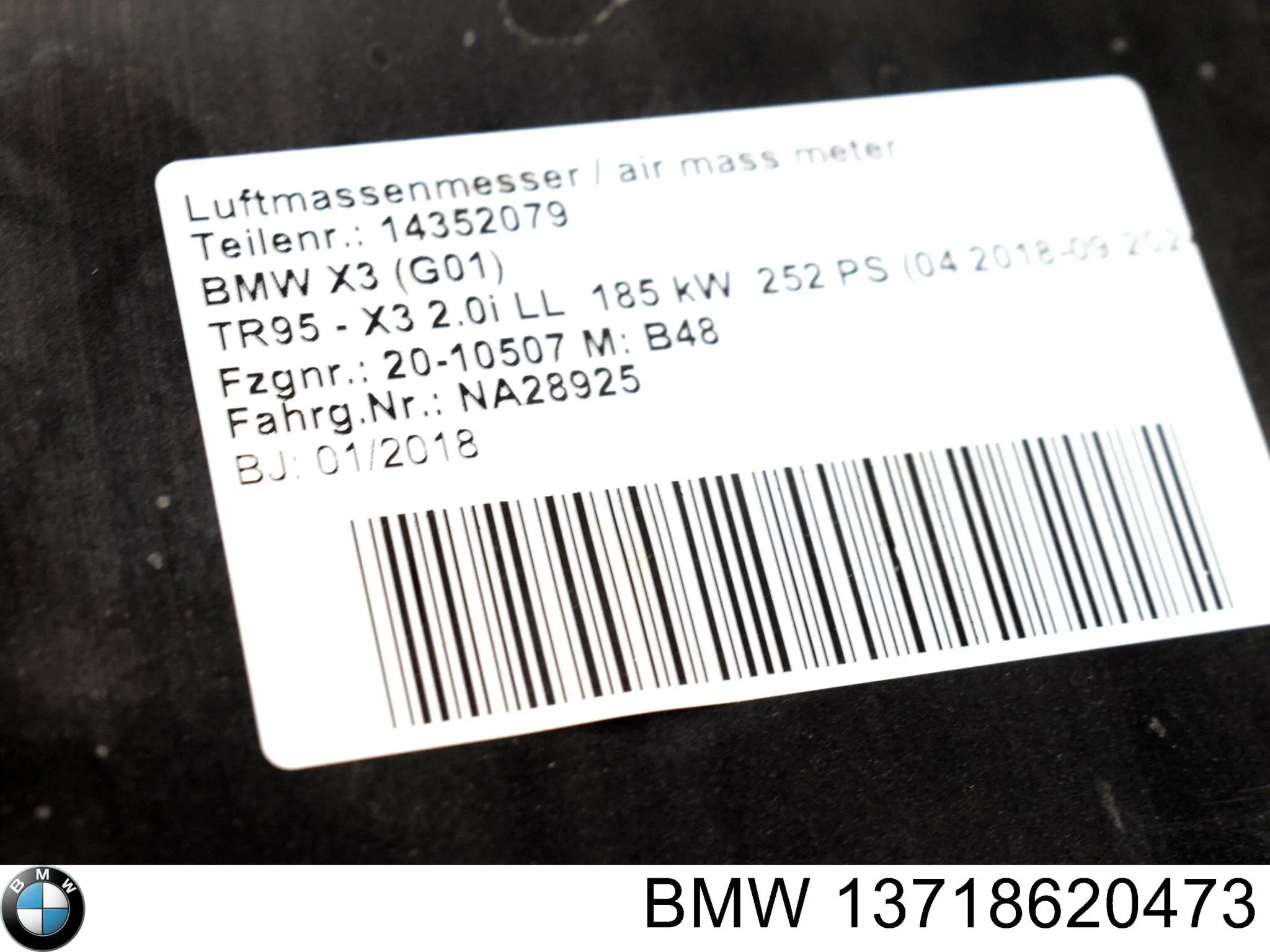 Do koszyka 13718620473 BMW Obudowa filtra powietrza