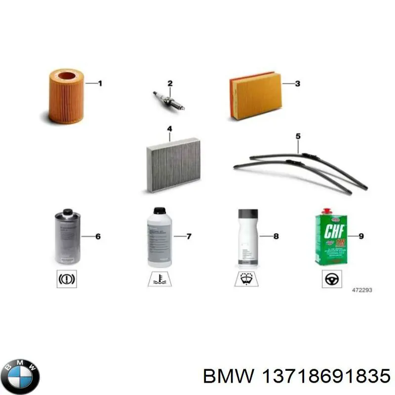 Filtr powietrza 13718691835 BMW