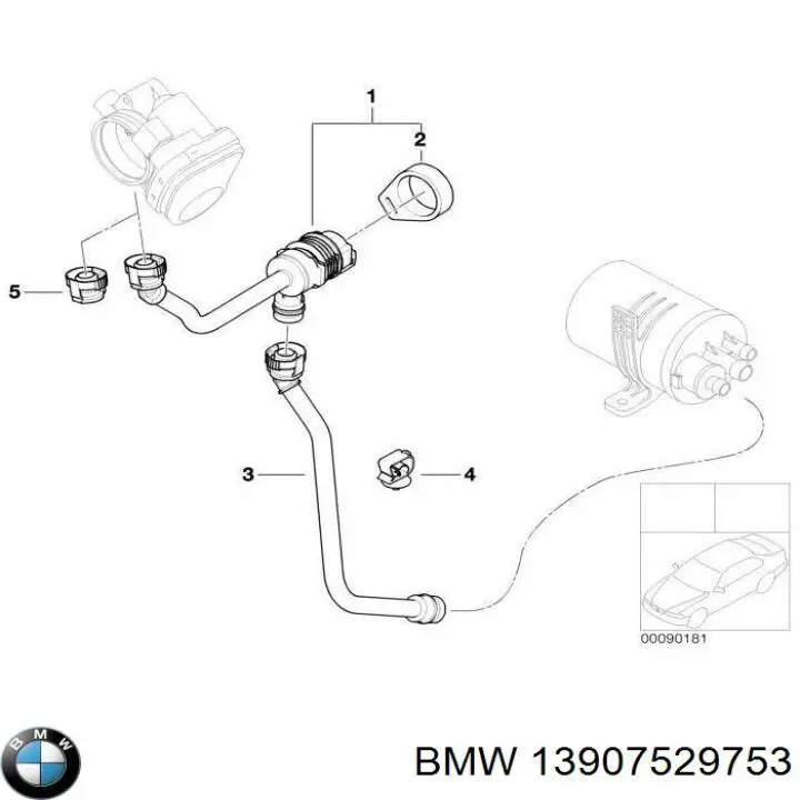 13907529753 BMW Zawór odpowietrzający zbiornika paliwa