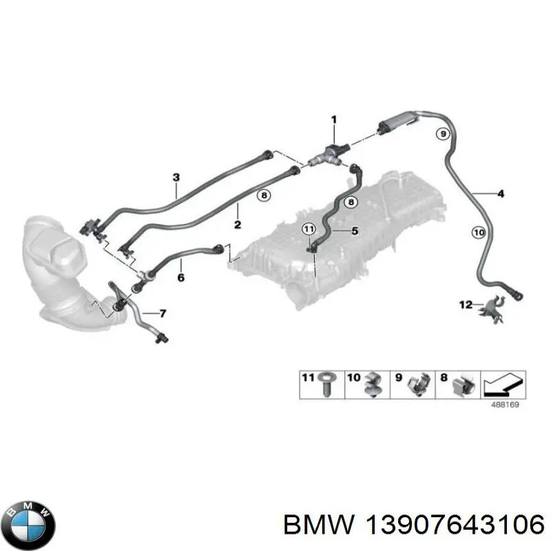 Zawór odpowietrzający zbiornika paliwa do BMW X5 (G05, F95)