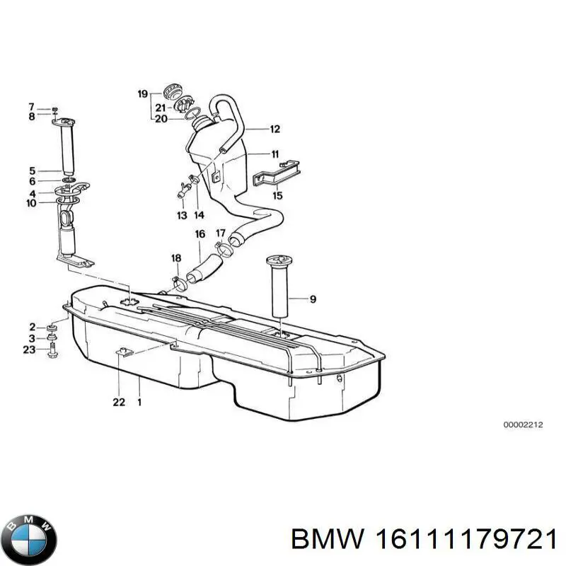 Do koszyka 16111179721 BMW Zbiornik paliwa