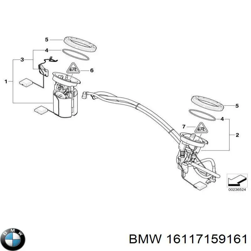Do koszyka 16117159161 BMW Moduł pompy paliwowej z czujnikiem poziomu paliwa