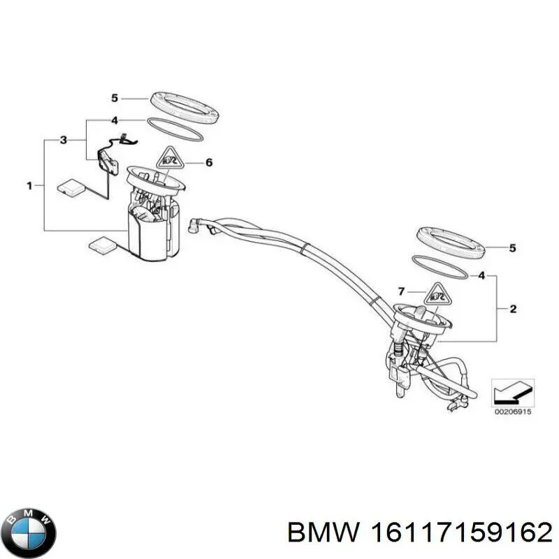 Czujnik poziomu paliwa w zbiorniku prawy do BMW 1 (E81, E87)