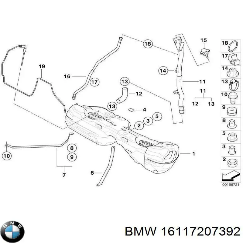 Przewód wlewu zbiornika paliwa do BMW X1 (E84)