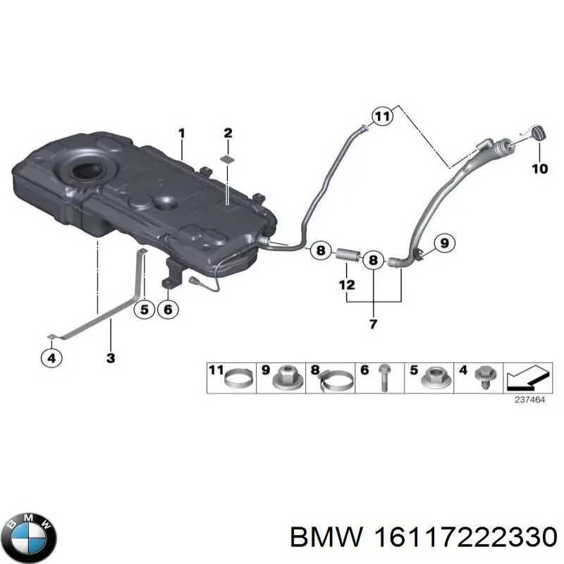 Do koszyka 16117222330 BMW Korek wlewu paliwa