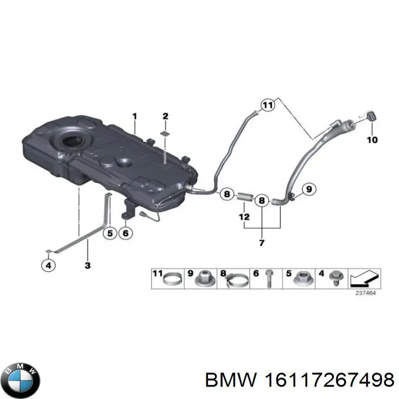 Zbiornik paliwa BMW 7 sedana (F01, F02, F03, F04) (2008 - 2015) cena, od 716,07 USD