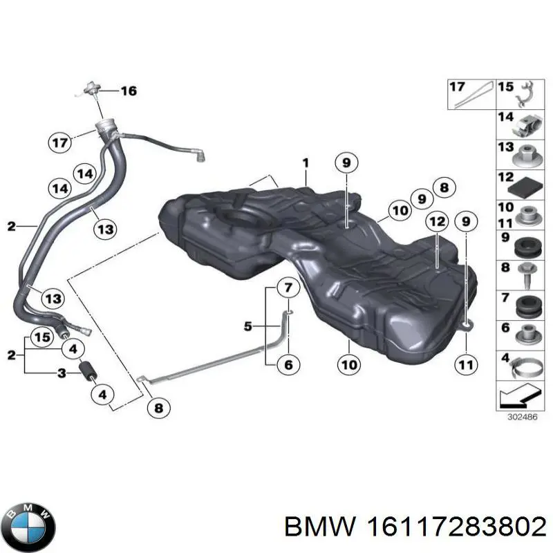 Zbiornik paliwa BMW 3 sedana (E90) (2004 - 2013) cena, od 344,40 USD