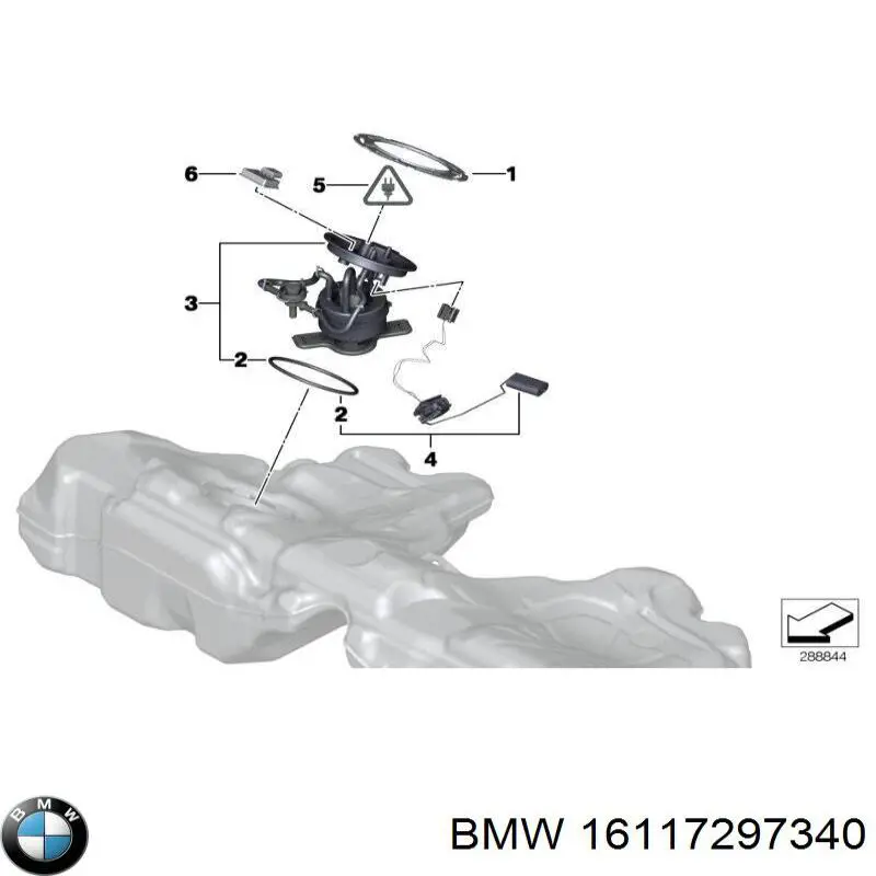 Czujnik poziomu paliwa w zbiorniku BMW 16117297340 cena, od 111,46 USD