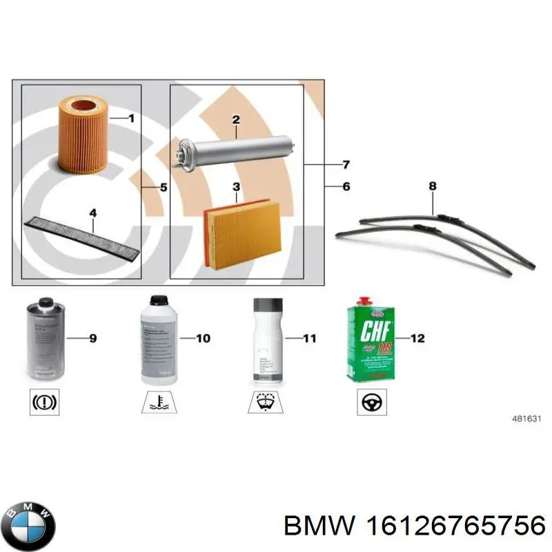 Filtr paliwa BMW 16126765756
