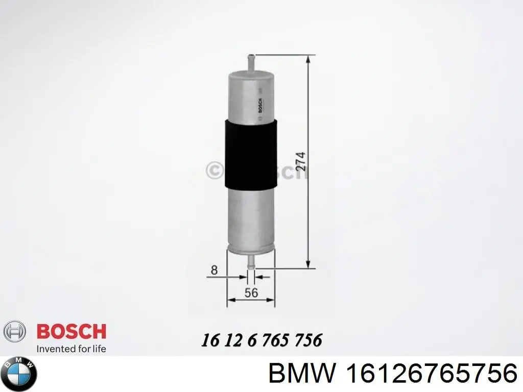 Filtr paliwa 16126765756 BMW