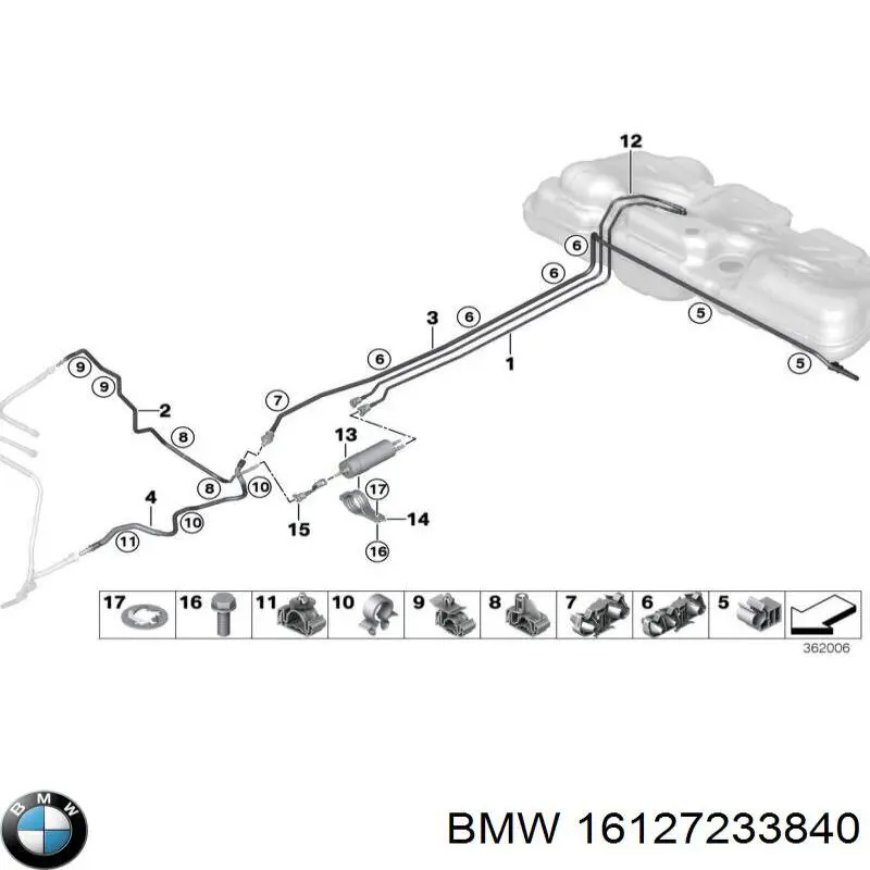 16127233840 BMW Filtr paliwa