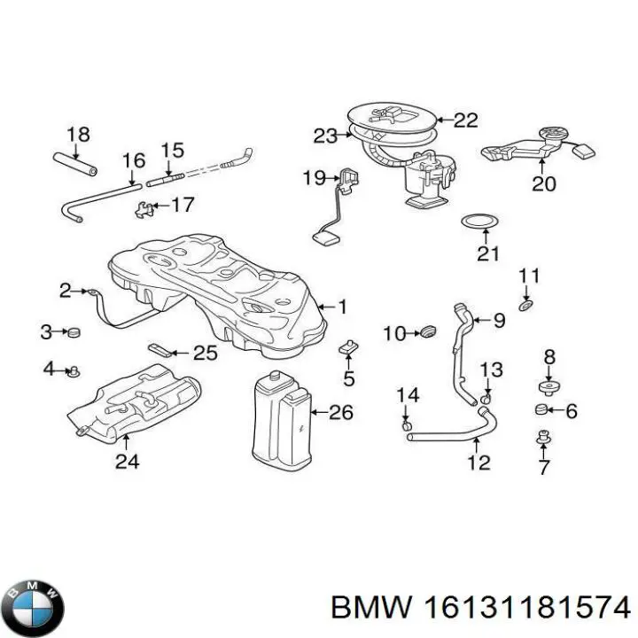 POCHŁANIACZ PAR PALIWA do BMW 5  E39