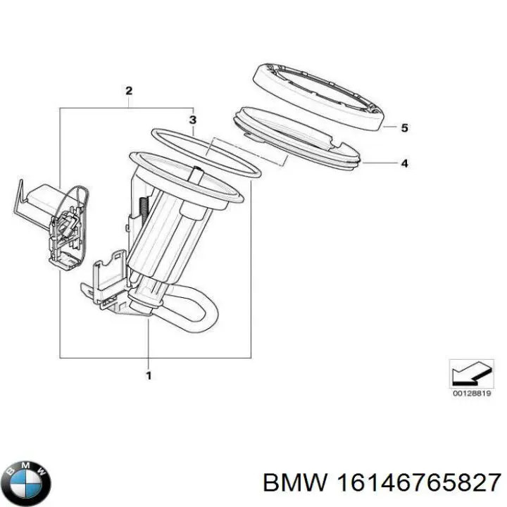 Moduł pompy paliwowej z czujnikiem poziomu paliwa BMW 16146765827